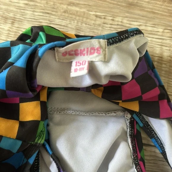 Girls Size 11/12 Checkered Leotard Gymnastics Dance - Picture 4 of 4